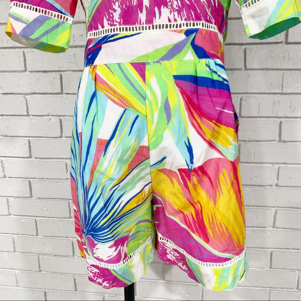 Farm Rio Women’s Rainbow Leaves Cotton Romper - Picture 9 of 13